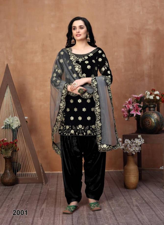 TWISHA 2000 SERIES VOL-20 Latest Desingner Heavy Embroidery Work Velvet Top With Net Dupatta Wedding Wear Salwar Kameez Collection